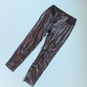 J Mclaughlin Black Faux Leather Pants Size Medium Streetwear Edgy Chic